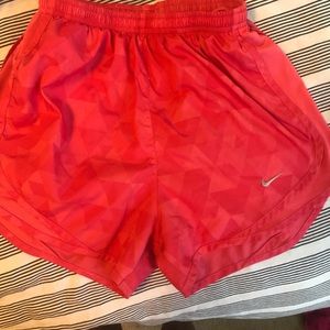 Pink/ coral Nike running shorts